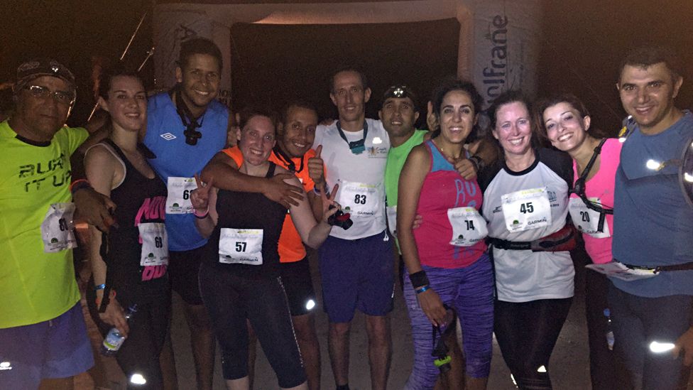Alice Morrison and fellow runners