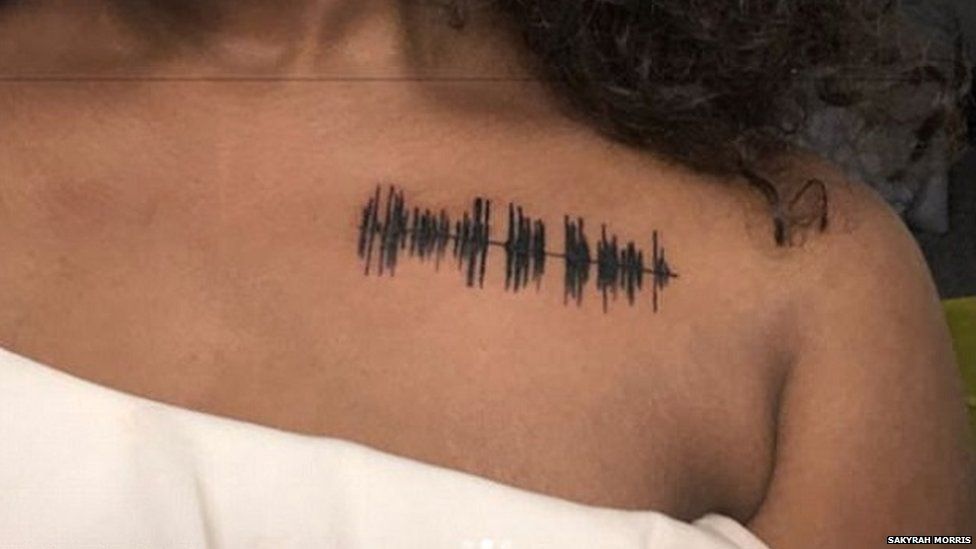 Teen gets tattoo which plays her late grandma's 'love you' message - BBC  News