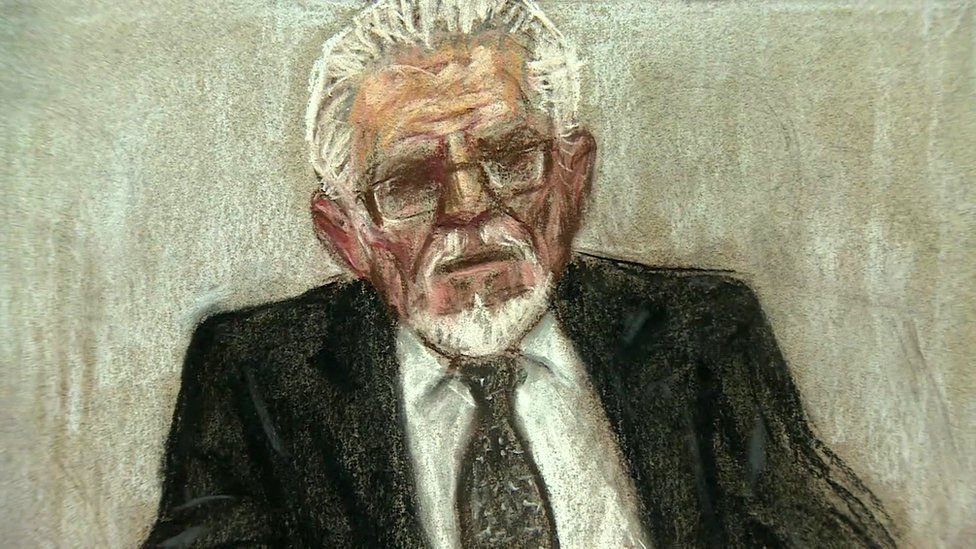 Rolf Harris (court sketch by Julia Quenzler)