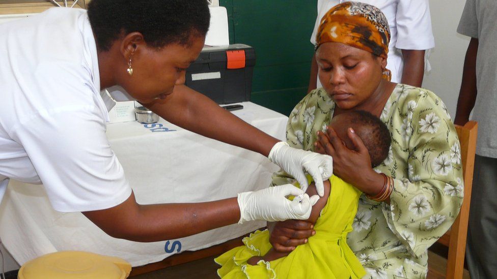 Vaccine being given