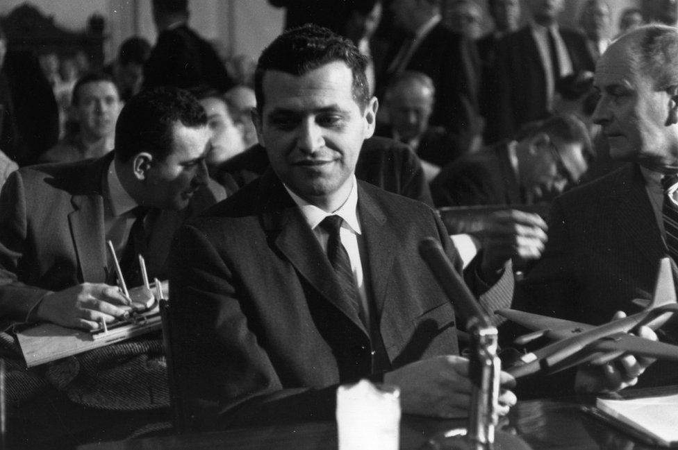 U-2 pilot Gary Powers at a Senate Armed Forces Committee in Washington