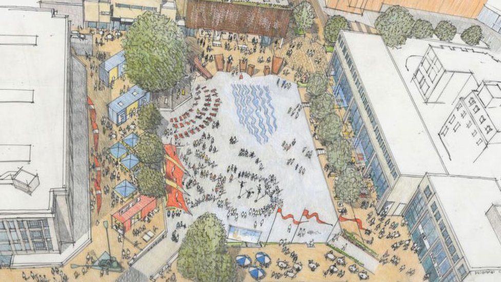 Artist's impression of Kings Square redevelopment