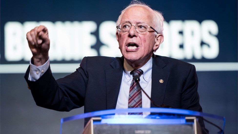 Democratic presidential candidate, Sen. Bernie Sanders (I-VT) speaks to the crowd during the 2019 South Carolina Democratic Party State Convention on June 22, 2019 in Columbia, South Carolina