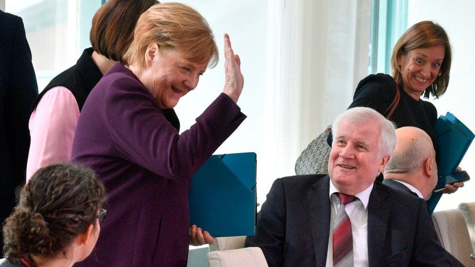 German Chancellor Angela Merkel and Interior Minister Horst Seehofer