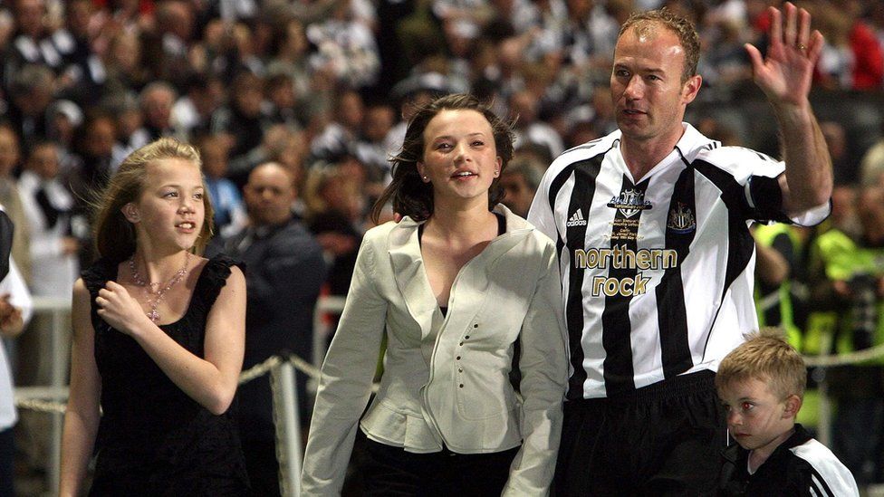 Alan Shearer with his family