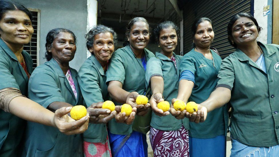 the group of women sanitation workers