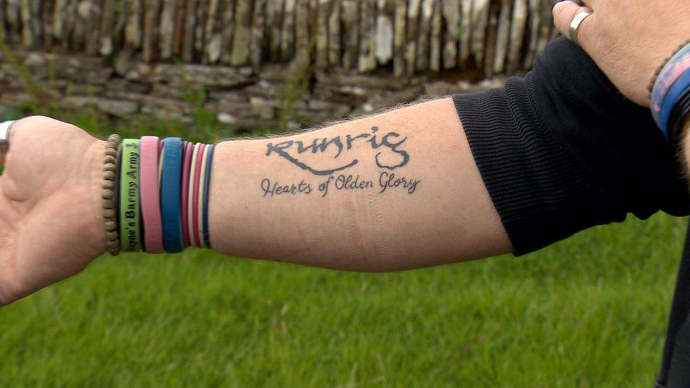 Darrin Sutherland's Runrig tattoo