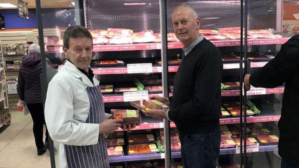 Butchery manager Keith Jones and co-owner Peter Faulks