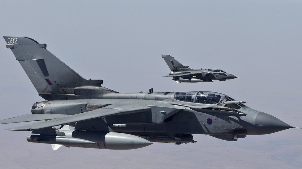 Two RAF Tornado aircraft