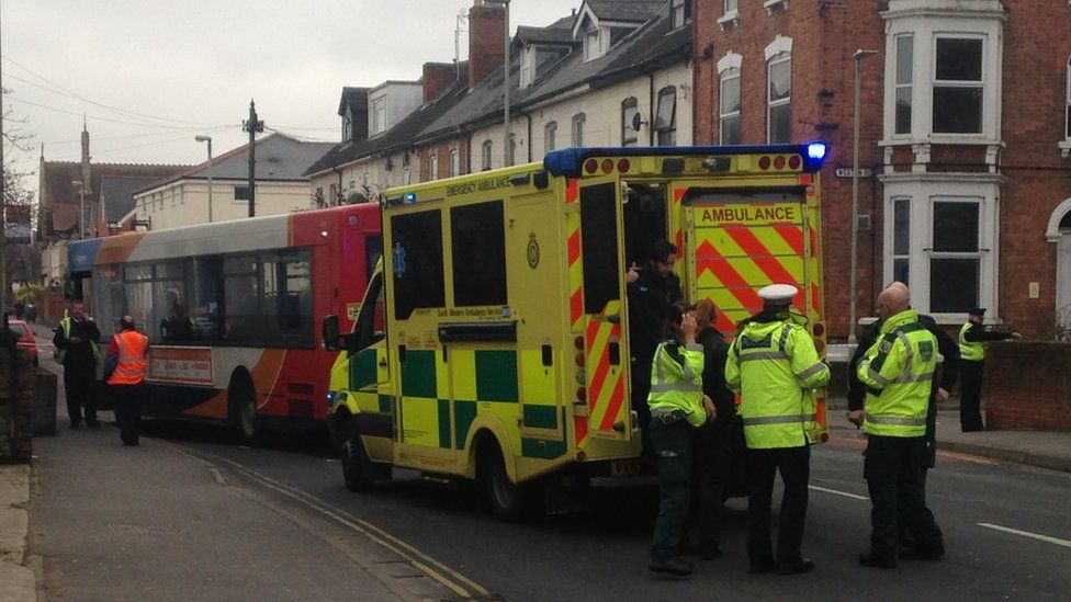 Boy hit by a bus in Gloucester has 'significant injuries' BBC News
