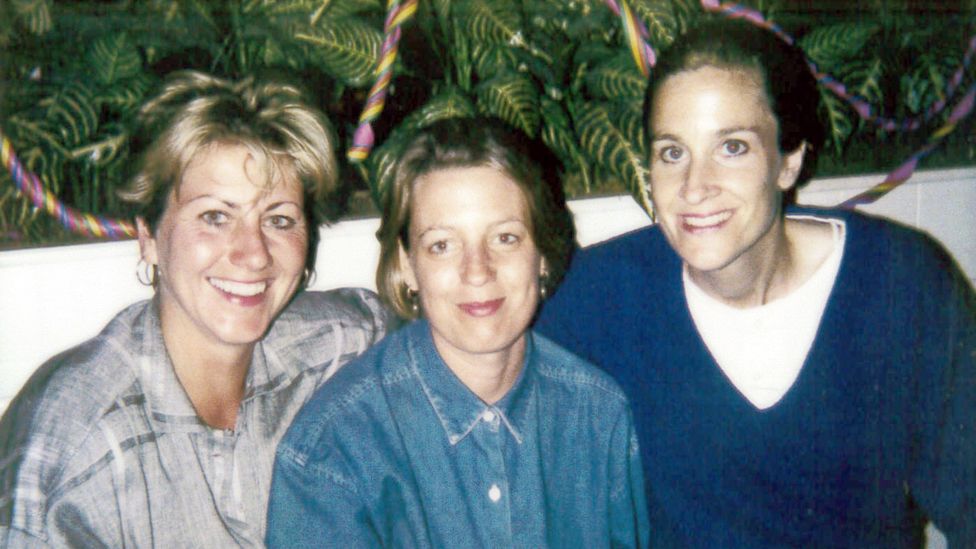 Helen Russell (left) and her wife Brooke McDonnell (right) with their first employee Maureen McHugh