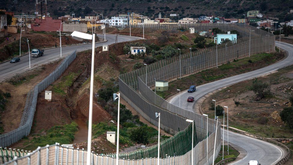 Border fence in Melilla