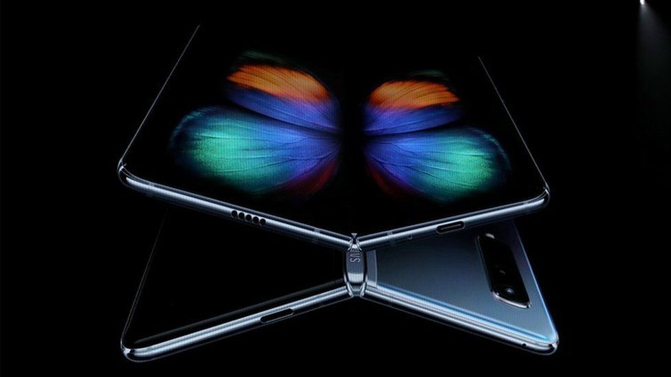 DJ Koh, President and CEO of IT & Mobile Communications Division of Samsung Electronics, announces the new Samsung Galaxy Fold smartphone during the Samsung Unpacked event on February 20, 2019 in San Francisco, California.