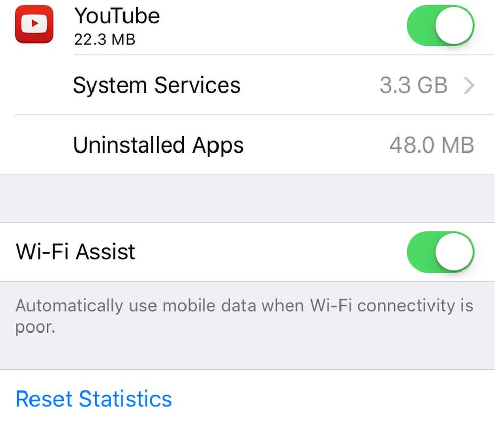 Как открыть ассистент ios. WIFI assist. IOS Warning.