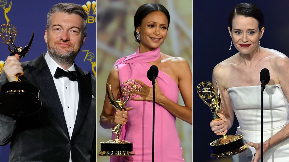 Charlie Brooker, Thandie Newton and Claire Foy