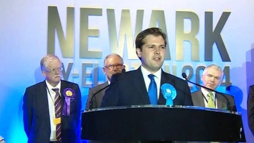 Conservative Robert Jenrick at Newark by-election declaration