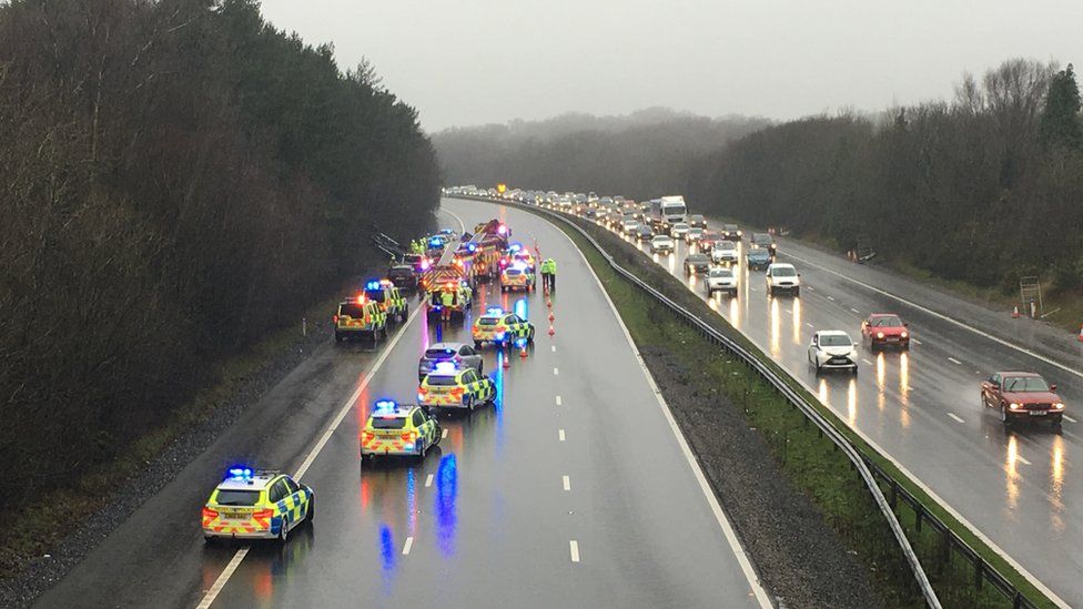 M4 Westbound Near Bridgend Reopens After Several Crashes BBC News