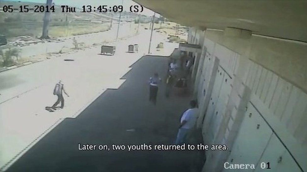 Screengrab of a video purportedly showing two teenage Palestinians being shot dead by Israeli security forces at a protest on 15 May 2014