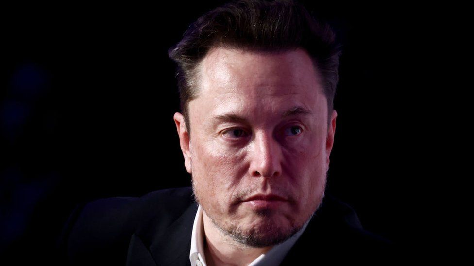 Elon Musk, owner of Tesla and the X (previously Twitter) platform.