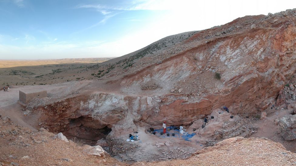 View looking south of the Jebel Irhoud (Morocco) site