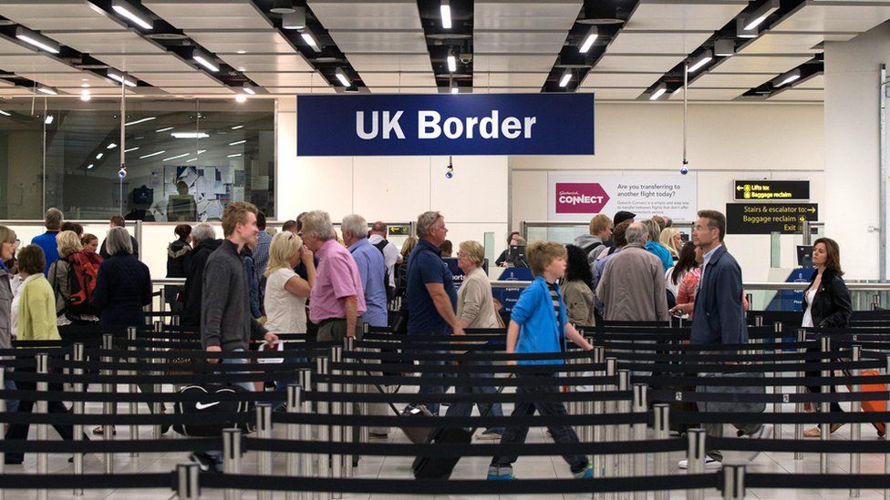 People at UK Border