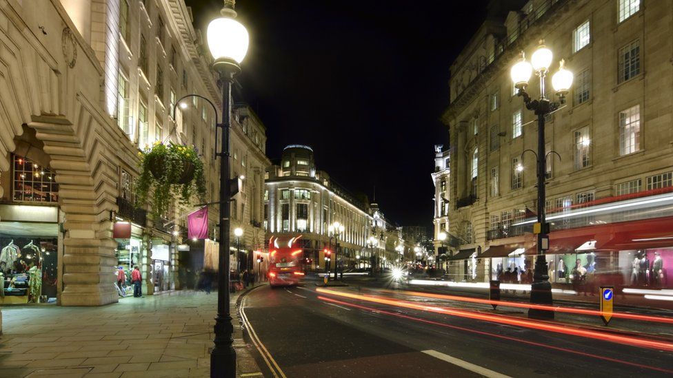 London street at night