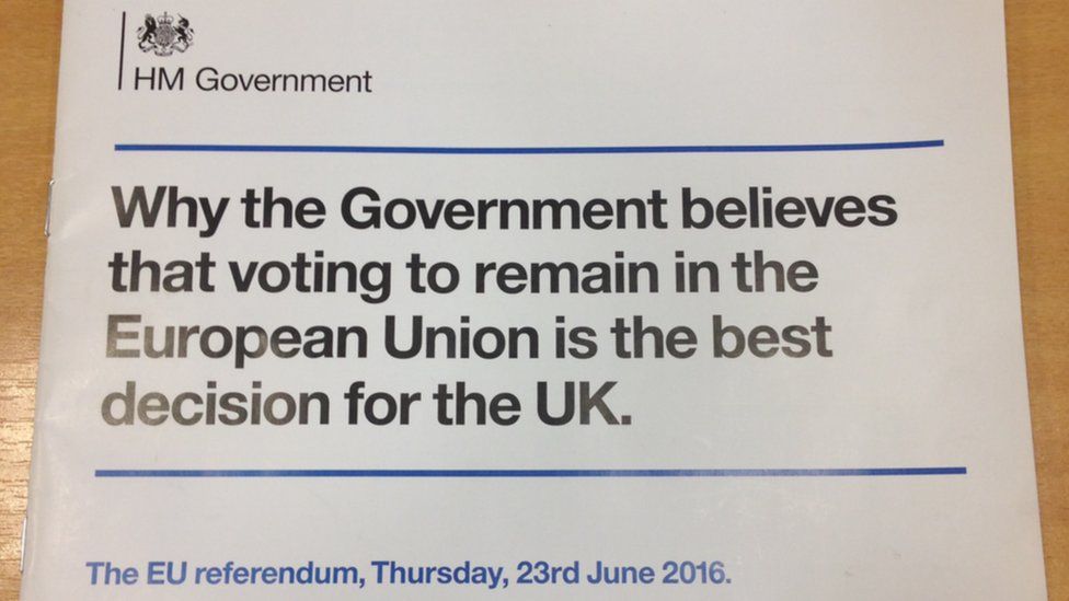 The government's leaflet