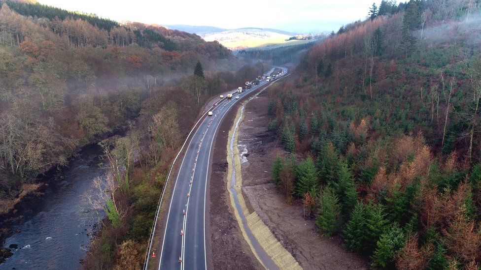 A76 temporary lights come to an end after five years BBC News