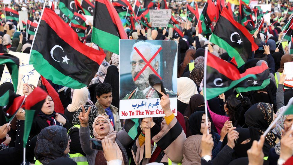 Libyans in Tripoli demonstrate against Haftar