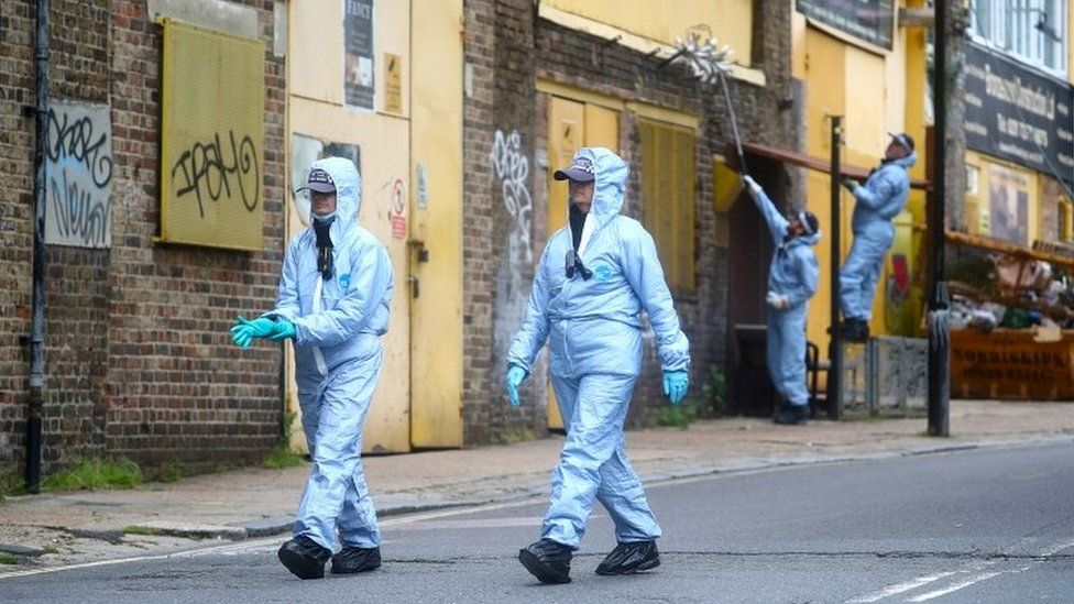 Forensic officers in Peckham