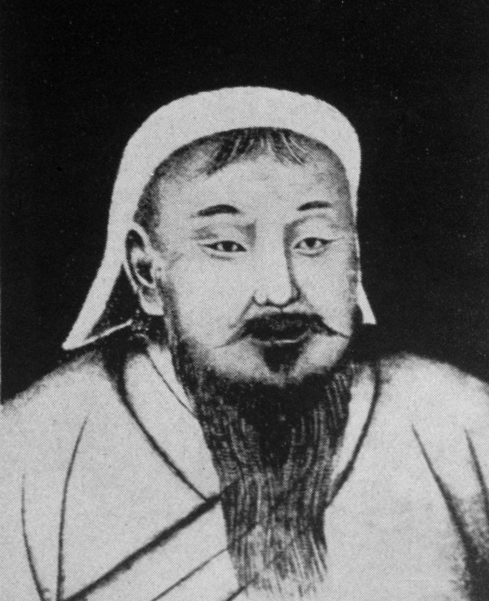 An illustration of Genghis Khan dating from circa 1200