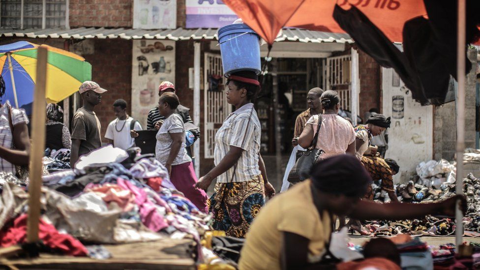 Market scene in Lusaka