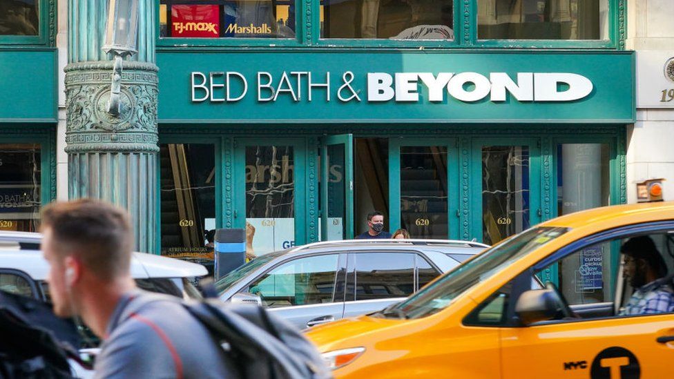 Bed Bath & Beyond logo seen at one of their branches. Bed Bath & Beyond has announced plans to permanently close about 200 stores over the next two years. This announcement appears to be the first iteration of that plan, report says