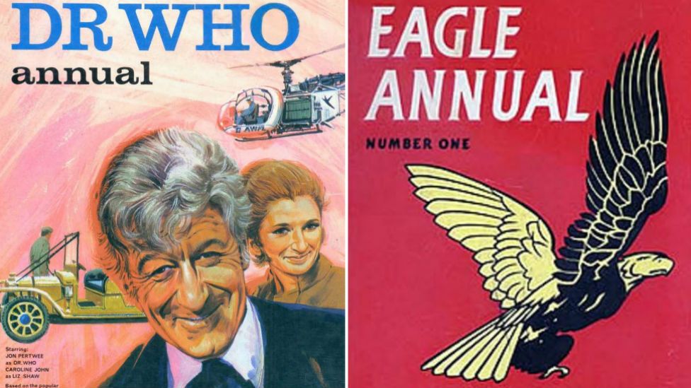 Dr Who and Eagle annuals