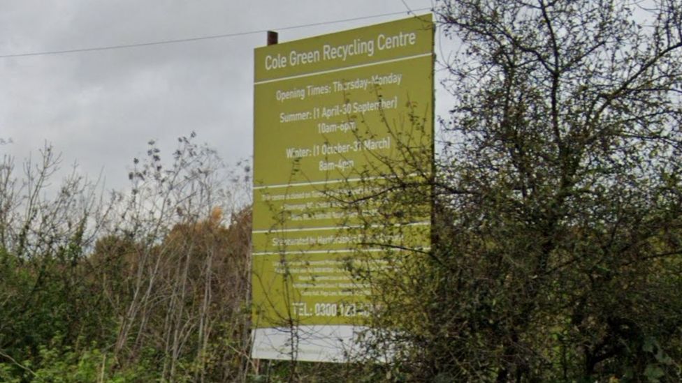 Cole Green recycling centre