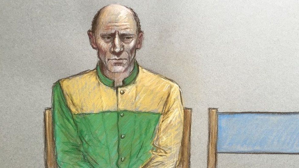 Court drawing of Stephen Port