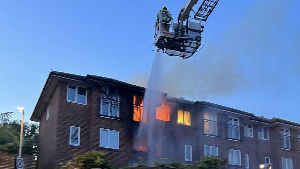 Fire at residential property in Brighton