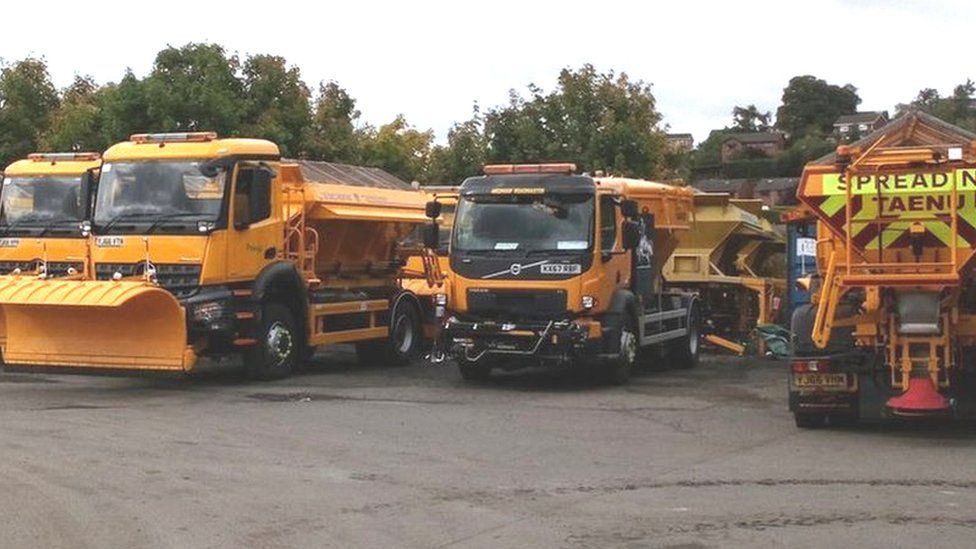 Powys gritting lorries