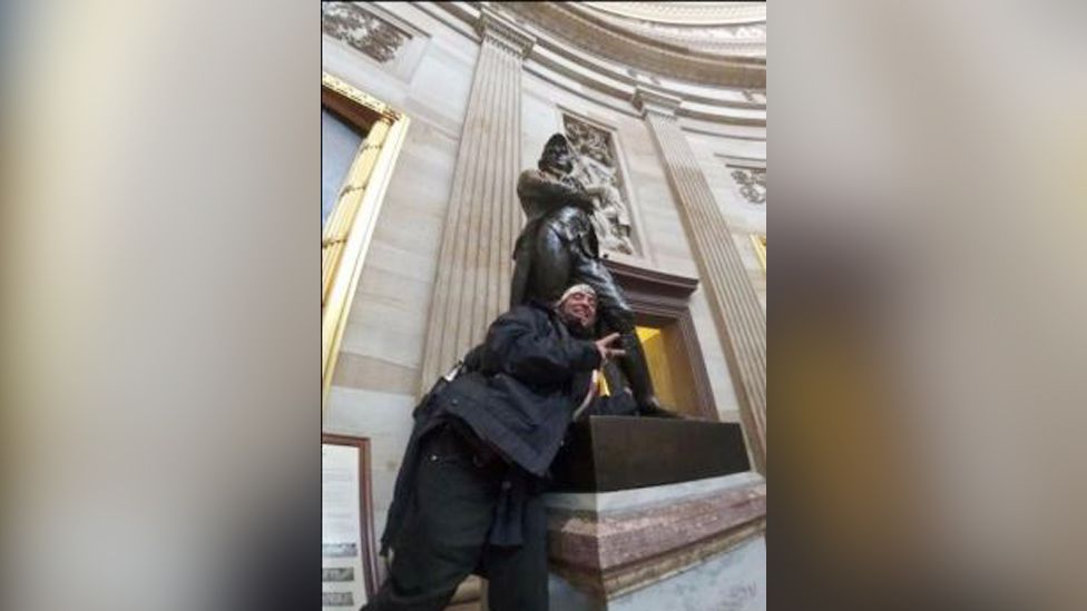 A photo allegedly showing Robert Chapman inside the US Capitol building