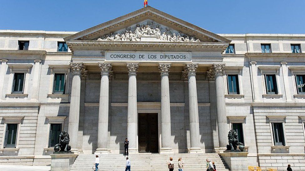 Palacio de las Cortes de Madrid - Spain's parliament building in Madrid