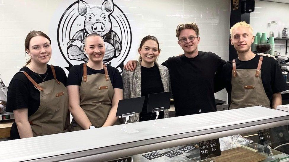 Staff at Faux Butcher in Nottingham