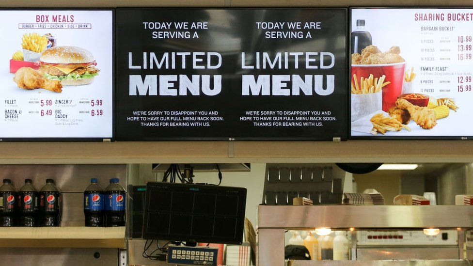 KFC limited menu signs