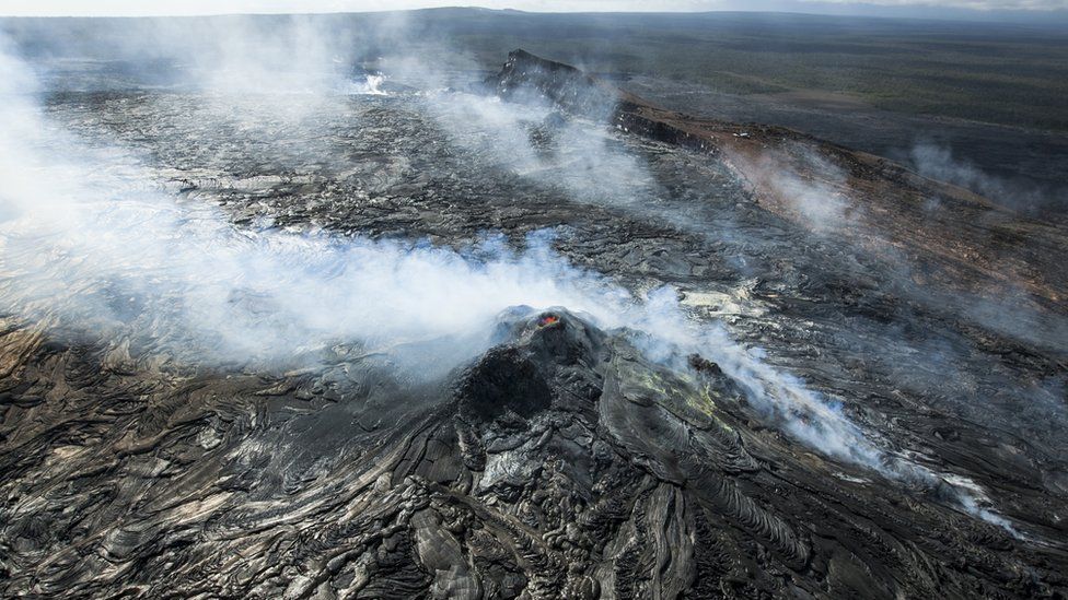 Lava-hunting in trainers - BBC News