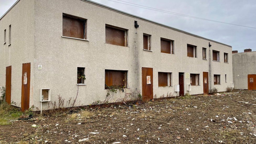 Derelict buildings on Little London estate