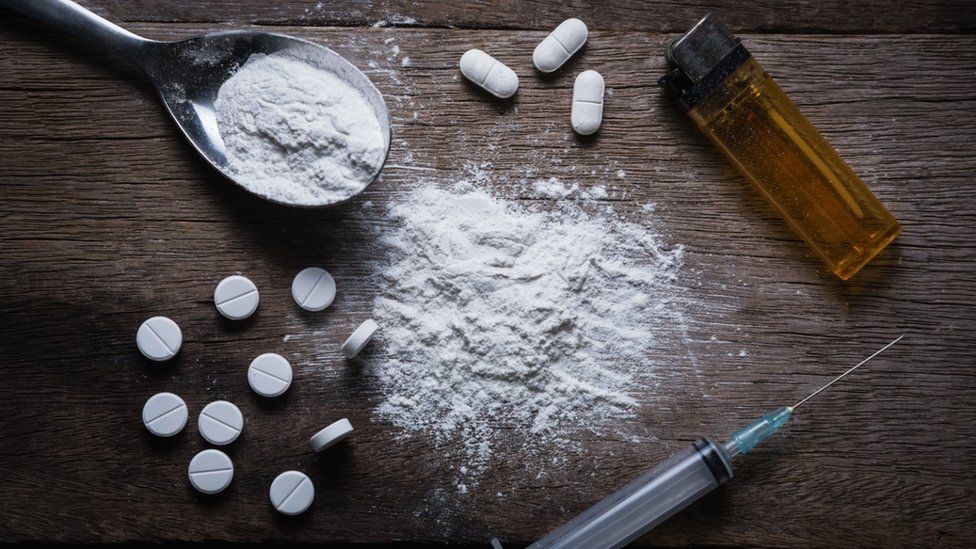 Stock photo of drugs on a table