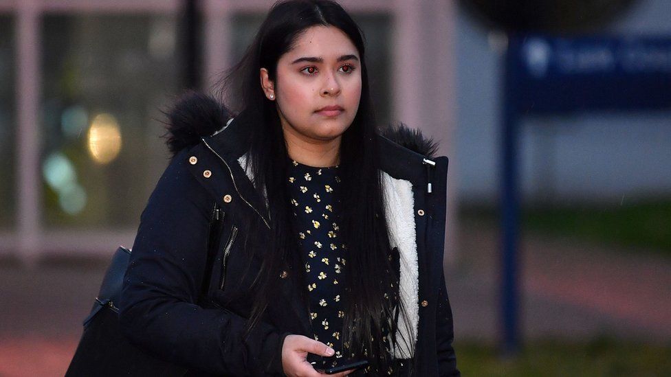 Sneha Chowdhury leaves after appearing at the first day of her trial at Woolwich Crown Court in south east London on January 6, 2020. - Sneha Chowdhury, along with her brother Mohiussunnath Chowdhury, are accused of plotting a mass casualty terror attack. Sneha Chowdhury faces two charges of failing to disclose information relating to an alleged plot to carry out a mass casualty act of terrorism. The trial is set to last between three and four weeks.