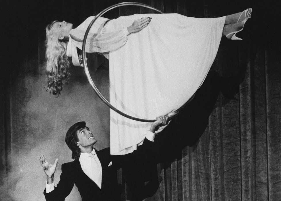 Magician David Copperfield performing in 1985