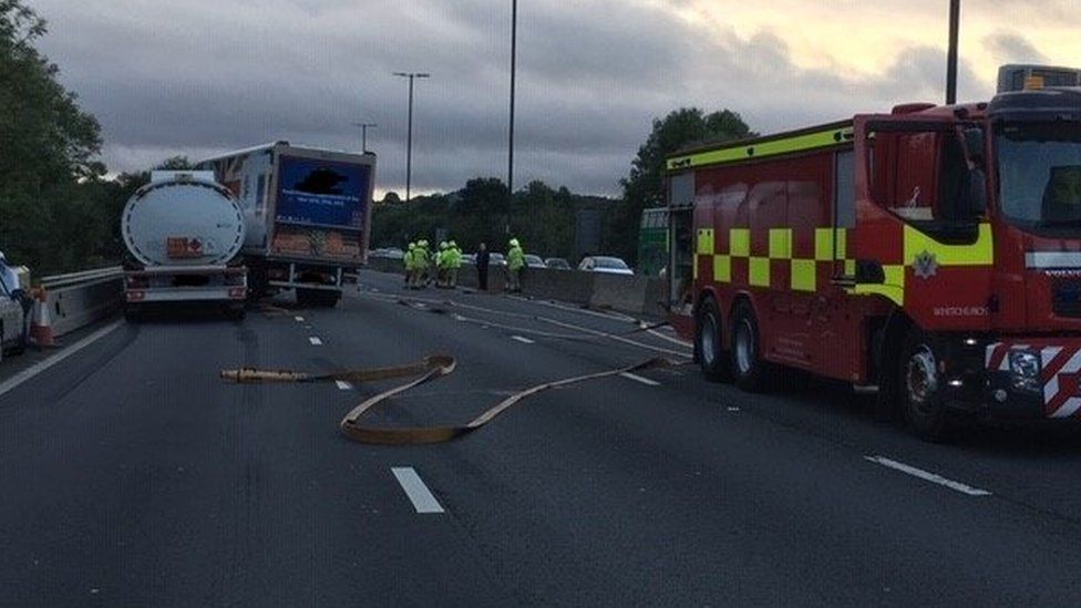 Queues Ease After Crash On M4 Near Newport - BBC News