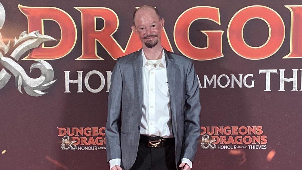 Darren Kent on the Dungeons & Dragons: Honor Among Thieves red carpet