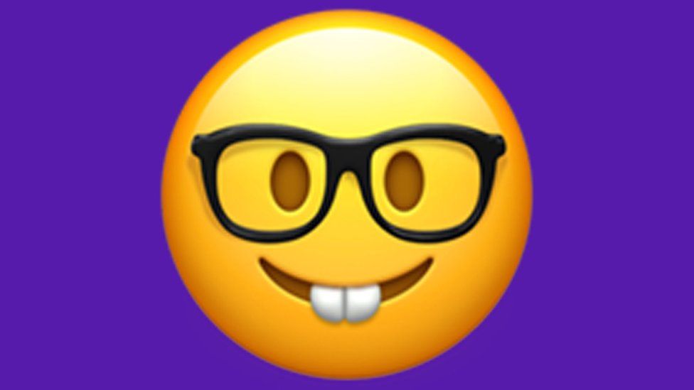 Nerd Face Emoji Clever Emoticon With Glasses Vector Image ...